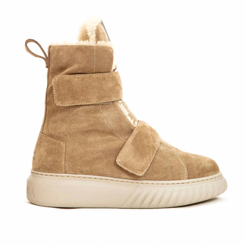 NEW ANDIA FORA women's thalia montane shearling boot in beige